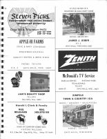 Steven Picus, Apple-Hi Farms, James J. Grobin, Jan's Beauty Shop, McDonald's TV Service, Zimpels IGA, Crawford County 1980